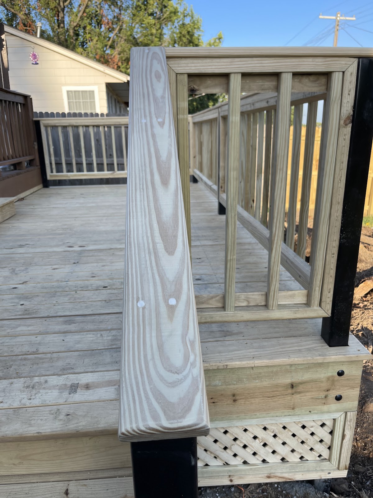 Deck stairs and railing detail